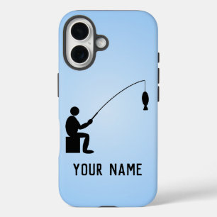 Fly Fisherman or Line Angler with your name on iPhone 16 Case