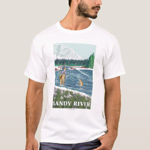 Fly Fisherman - Sandy River, Oregon T-Shirt