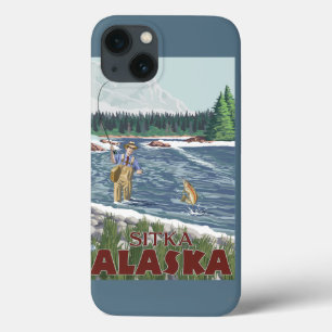 Fly Fisherman - Sitka, Alaska iPhone 13 Case