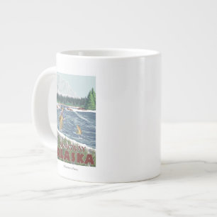 Fly Fisherman - Skagway, Alaska Large Coffee Mug