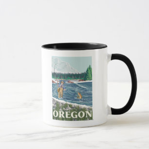 Fly Fisherman- Vintage Travel Poster Mug