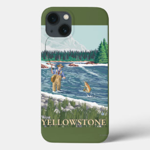 Fly Fisherman - West Yellowstone, Montana iPhone 13 Case