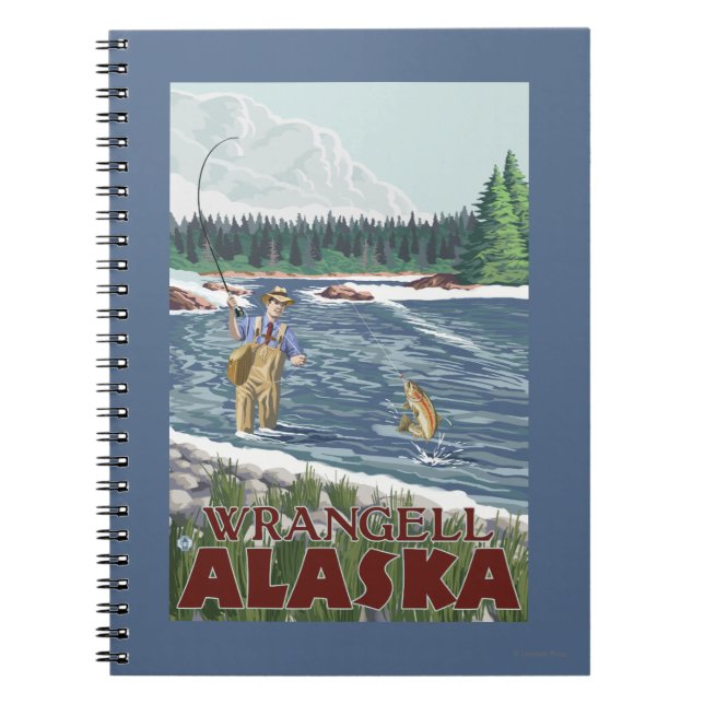 Fly Fisherman - Wrangell, Alaska Notebook (Front)