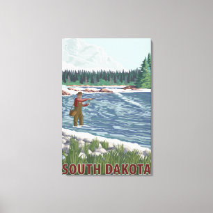 Fly FishermanSouth Dakota Canvas Print