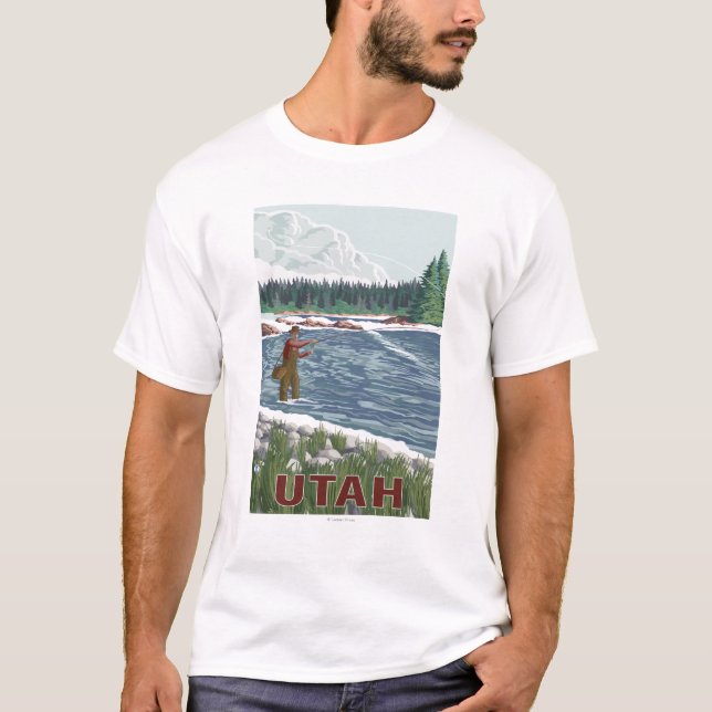 Fly FishermanUtah T-Shirt (Front)