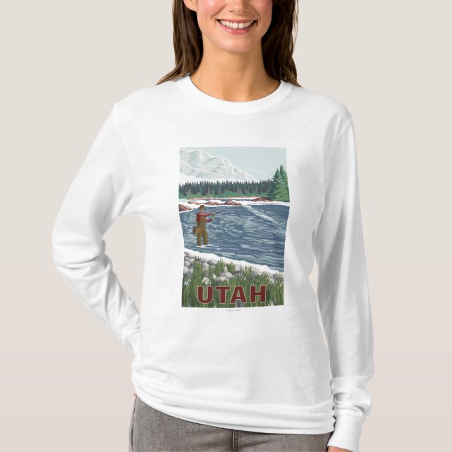 Fly FishermanUtah T-Shirt (Front)