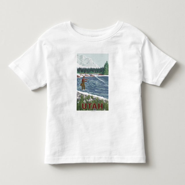 Fly FishermanUtah Toddler T-shirt (Front)