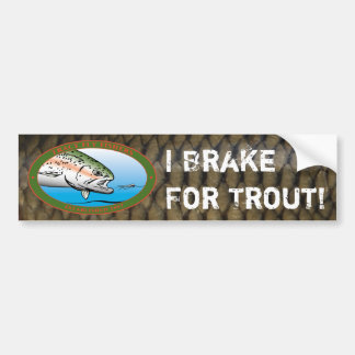 Fly Fishers Club - I Brake For Trout Bumper Sticker