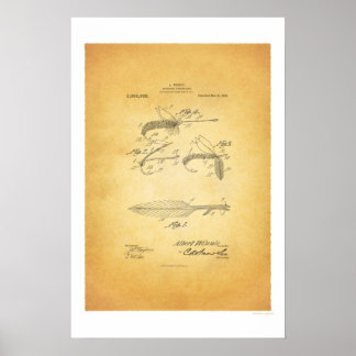 Fly Fishing 1921 US Patent Poster - A Winnie