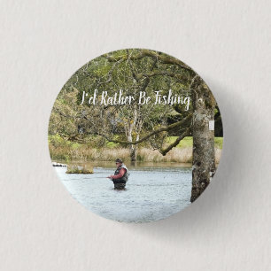FLY FISHING 1 INCH ROUND BUTTON