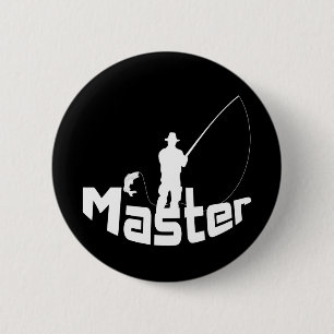 Fly fishing 2 inch round button
