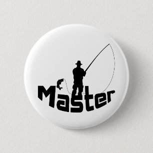 Fly fishing 2 inch round button