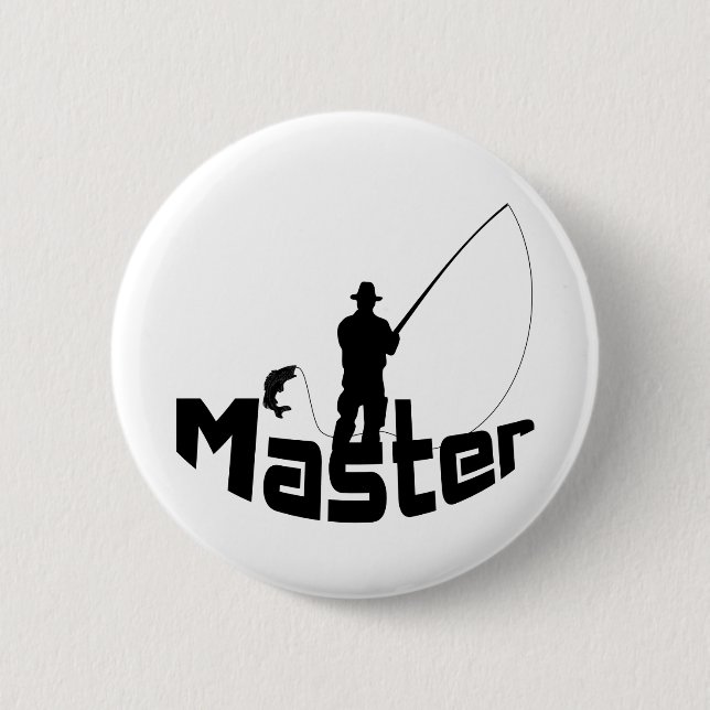 Fly fishing 2 inch round button (Front)