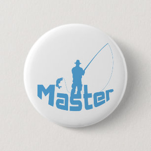 Fly fishing 2 inch round button