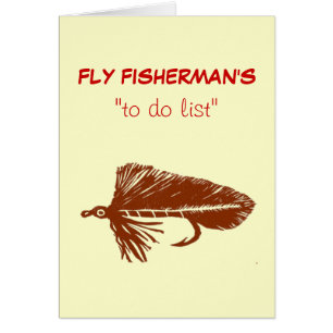 Fly Fishing "à faire" carte de liste "Matuka Brown