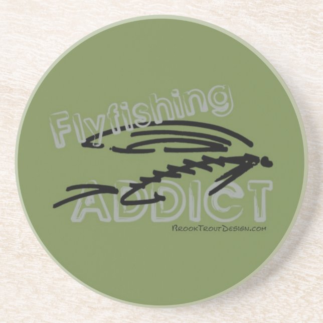 Fly Fishing Addict Coaster (Front)