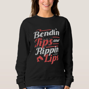 Fly Fishing Anglerwear Bendin Tips Rippin Lips Spo Sweatshirt