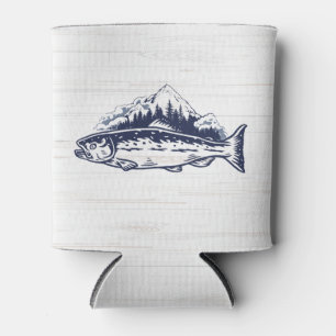 Fly Fishing Art Trout Vintage Designs Can Cooler