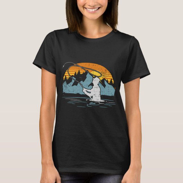 Fly Fishing at Sunset T-Shirt (Front)