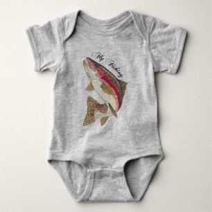 Fly Fishing Baby Bodysuit