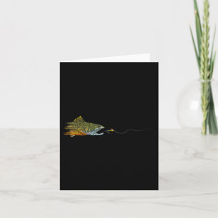Fly Fishing Brook Trout Dry Fly Tying Fisherman Card