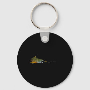 Fly Fishing Brook Trout Dry Fly Tying Fisherman Keychain