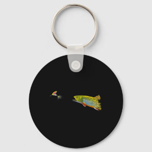 Fly Fishing Brook Trout Graphic For Fisherman Keychain