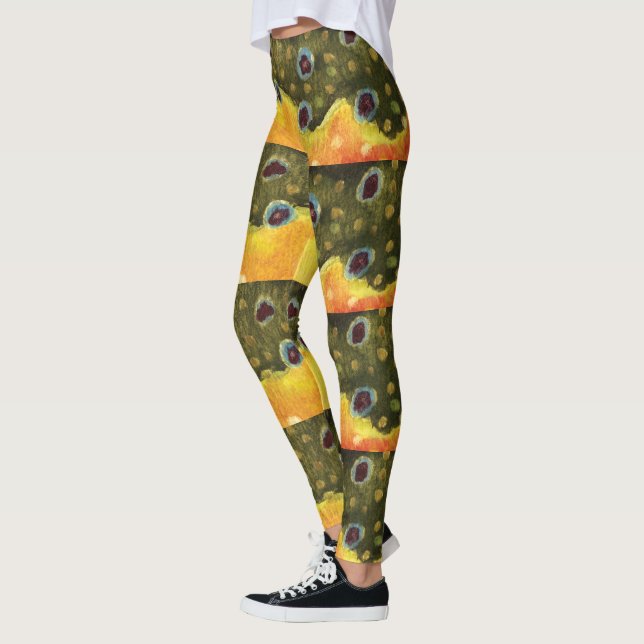 Fly Fishing Brook Trout Ichthyology Awesome Leggings (Left)