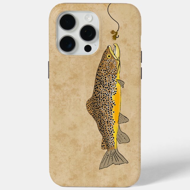 Fly Fishing Brown Trout Case-Mate iPhone Case (Back)