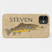 Fly Fishing Brown Trout Custom Name