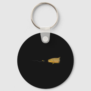 Fly Fishing Brown Trout Dry Fly Tying Fisherman Keychain