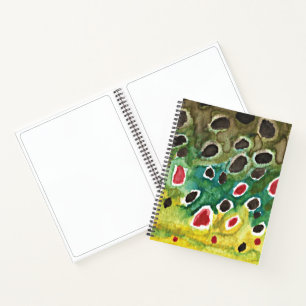 Fly Fishing Brown Trout Skin Anglers Notebook