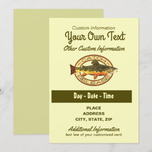 Fly Fishing Catch Release Party Invitation