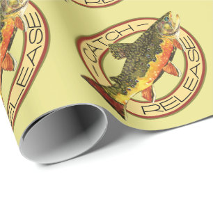 Fly Fishing Catch Release Party Wrapping Paper