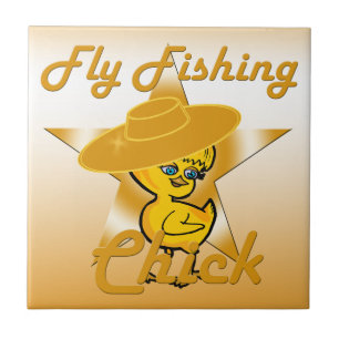 Fly Fishing Chick #10 Tile