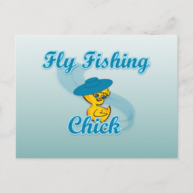 Fly Fishing Chick #3 Postcard (Front)