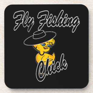 Fly Fishing Chick #4 Coaster