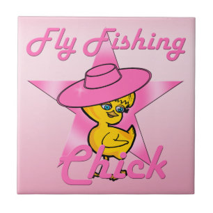 Fly Fishing Chick #8 Tile