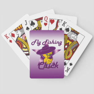 Fly Fishing Chick #9 Playing Cards