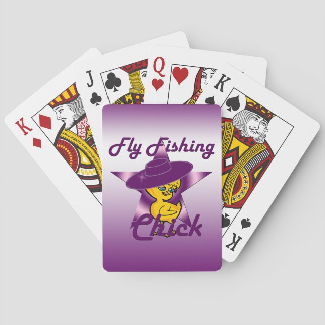 Fly Fishing Chick #9 Playing Cards (Back)