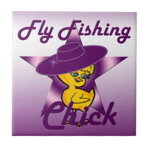 Fly Fishing Chick #9 Tile