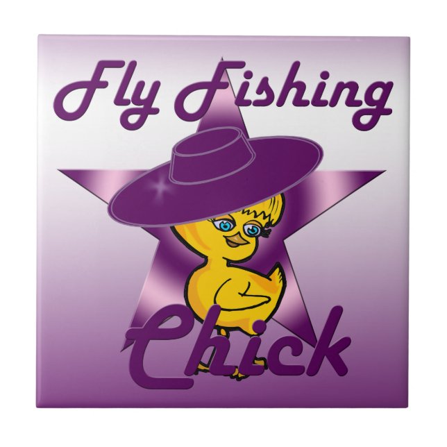 Fly Fishing Chick #9 Tile (Front)