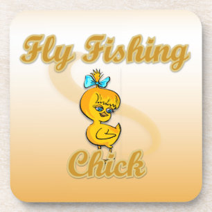 Fly Fishing Chick Coaster