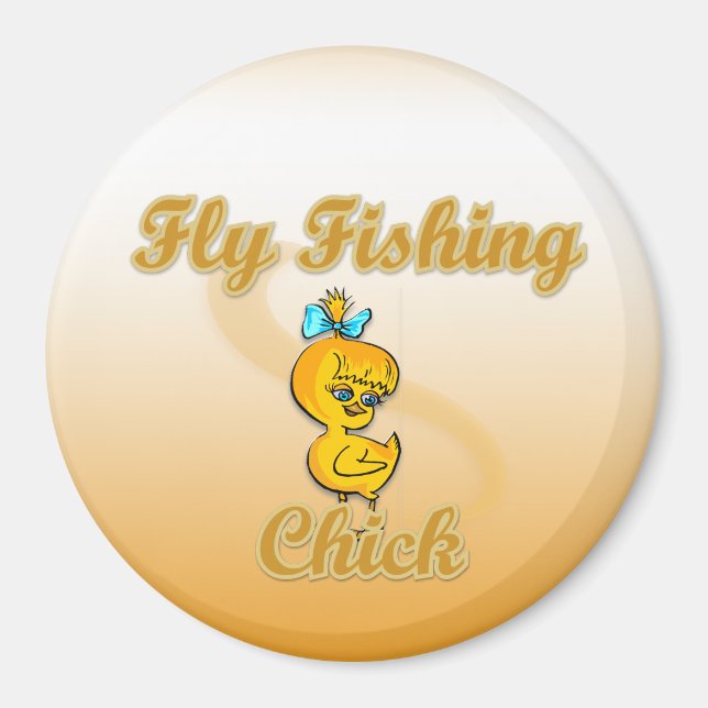 Fly Fishing Chick Magnet (Front)