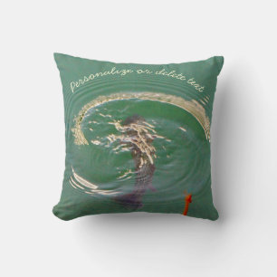 Fly Fishing Colourful Rainbow trout blues Throw Pillow