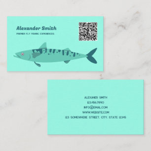 Fly Fishing Custom QR Business Card