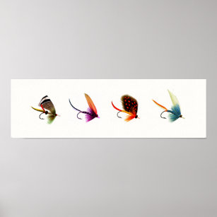 Fly Fishing Flies Poster