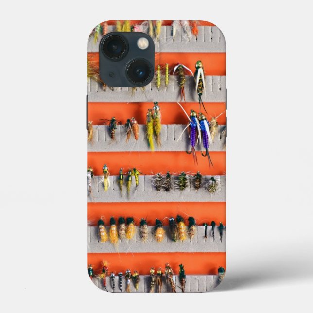 Fly Fishing Fly Box Nymphs iPhone 13 Mini Coque (Verso)