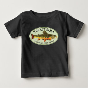 Fly Fishing Funny TROUT BUM Baby T-Shirt