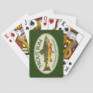 Fly Fishing Funny TROUT BUM Playing Cards